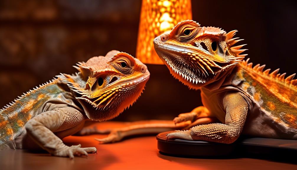 bearded dragons enjoying socializing