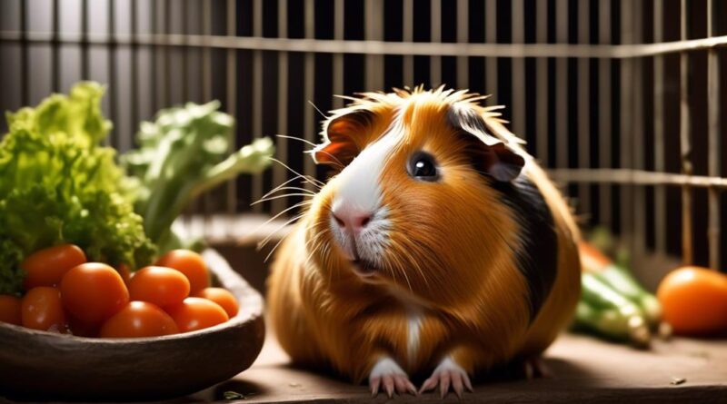 guinea pigs displaying illness