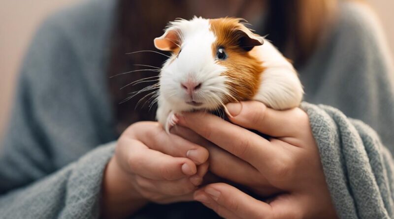 handling guinea pigs gently