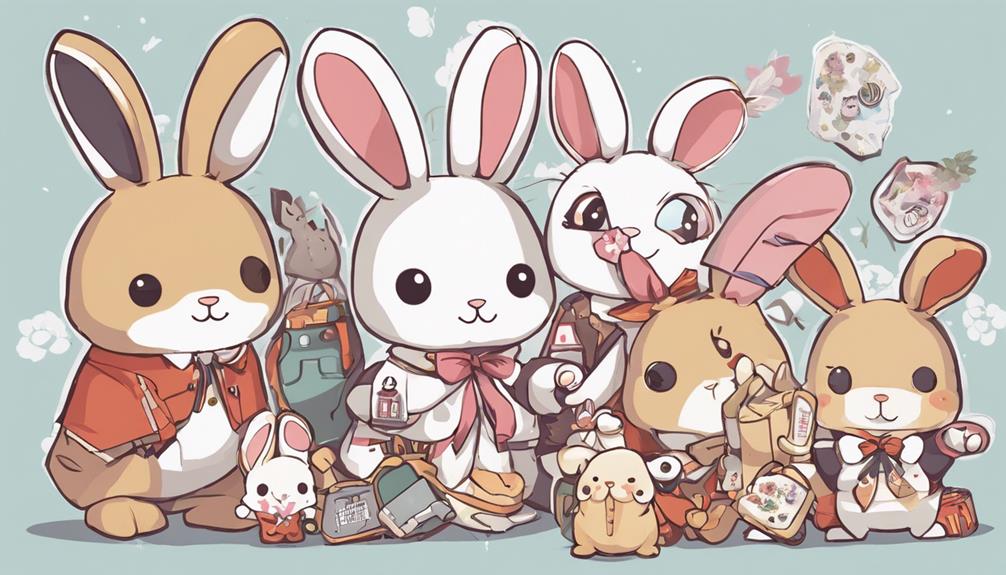 anime rabbit plush toy