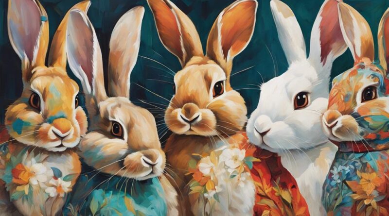 artists excel in rabbit themed art