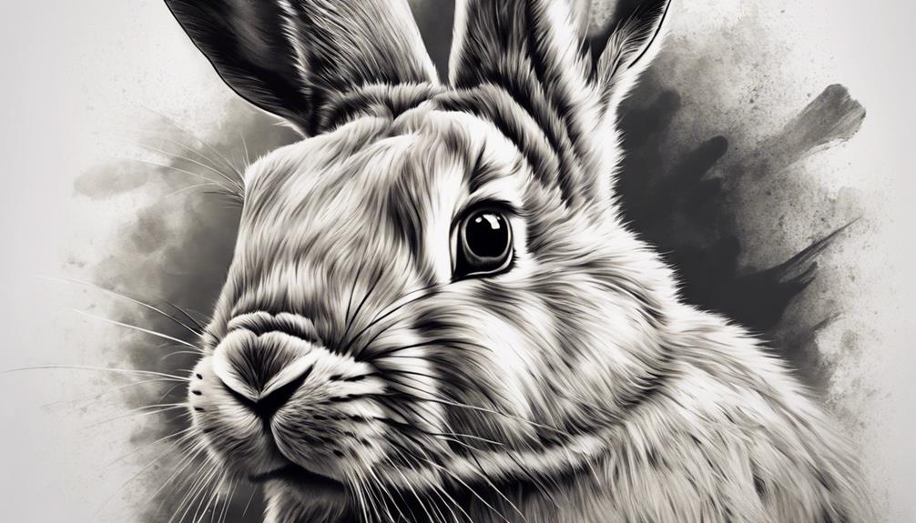 detailed rabbit tattoo design