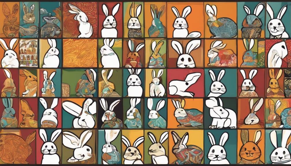 diverse rabbit art styles