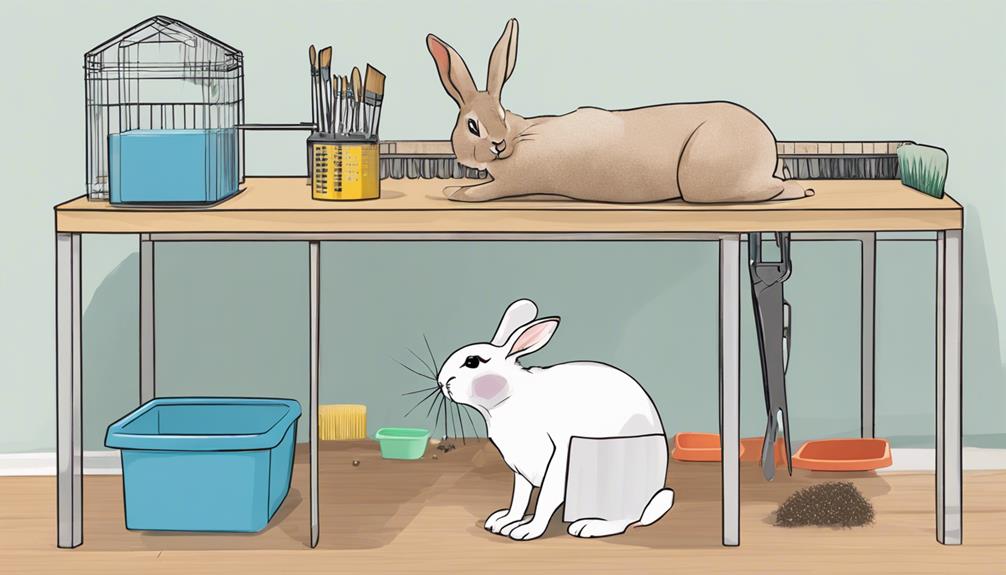 maintaining a tidy rabbit habitat