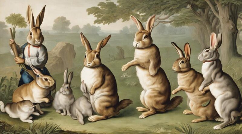 rabbits in historical art